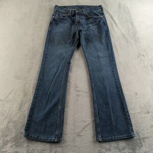 Vintage Levis 507 Jeans 31x30 (Fits 30x32) Blue Faded Slim Bootcut Denim Y2K